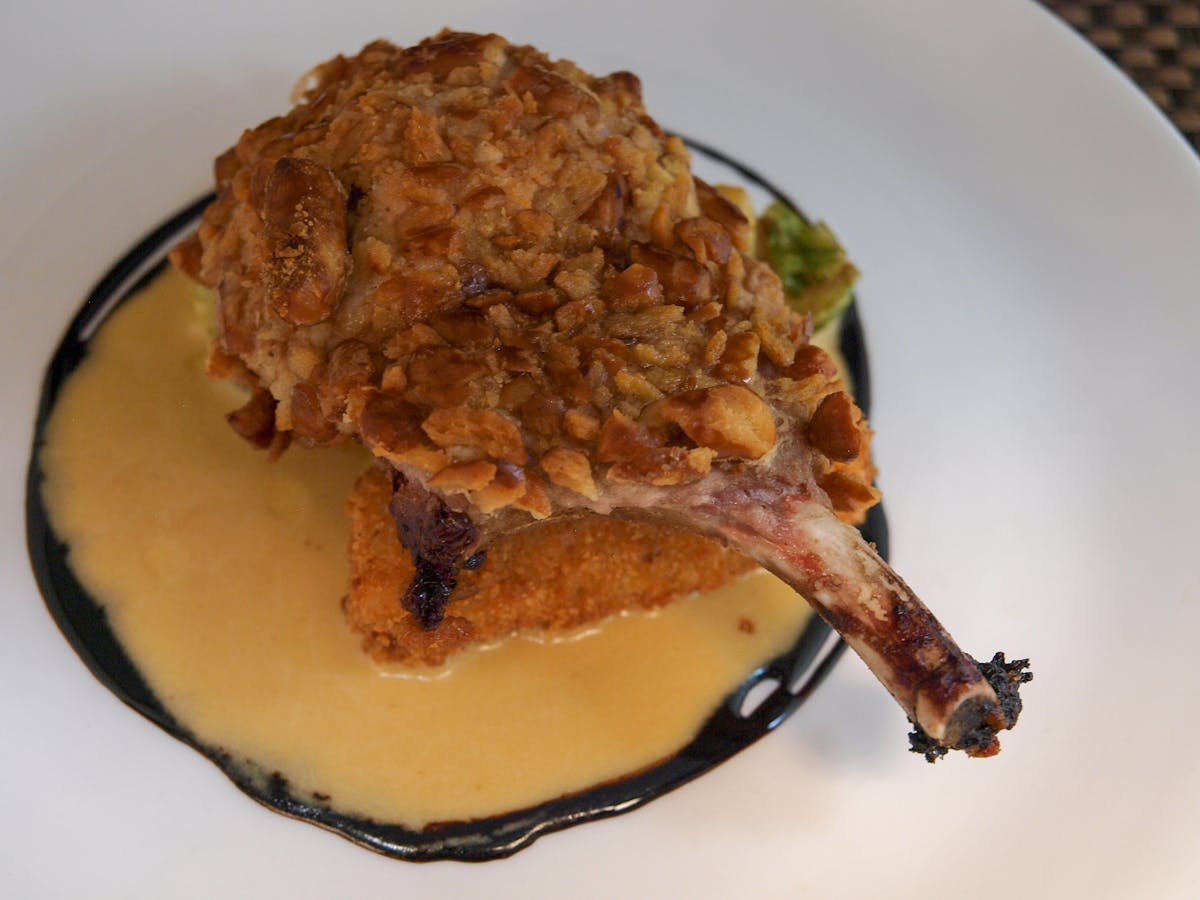 a piece of food on a plate